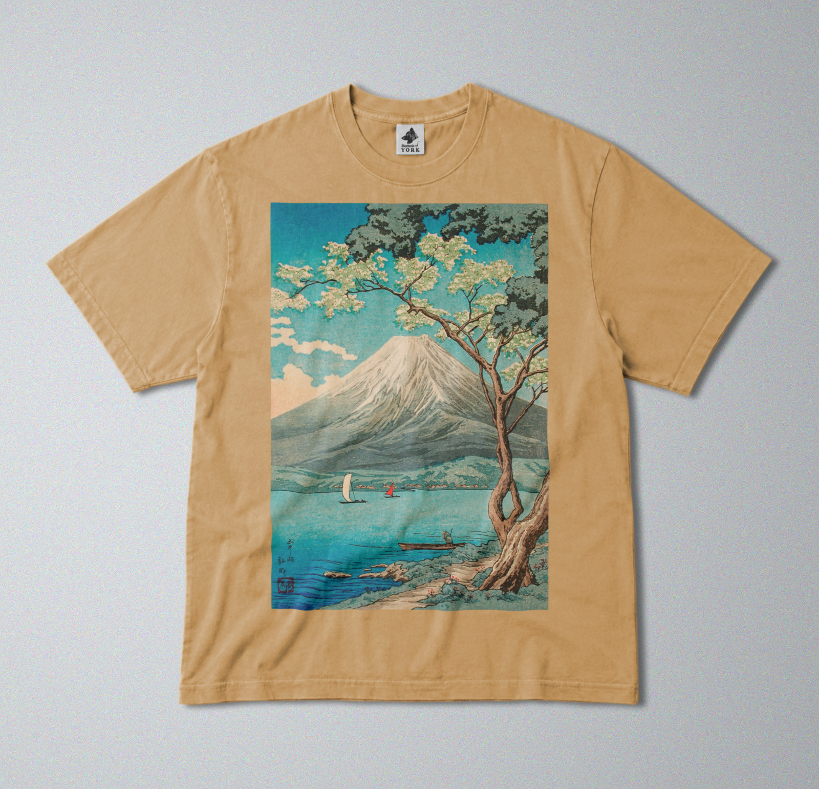 100% Cotton Tee – Regular Fit – Unisex – Japan’s iconic Mt Fuji Landscape