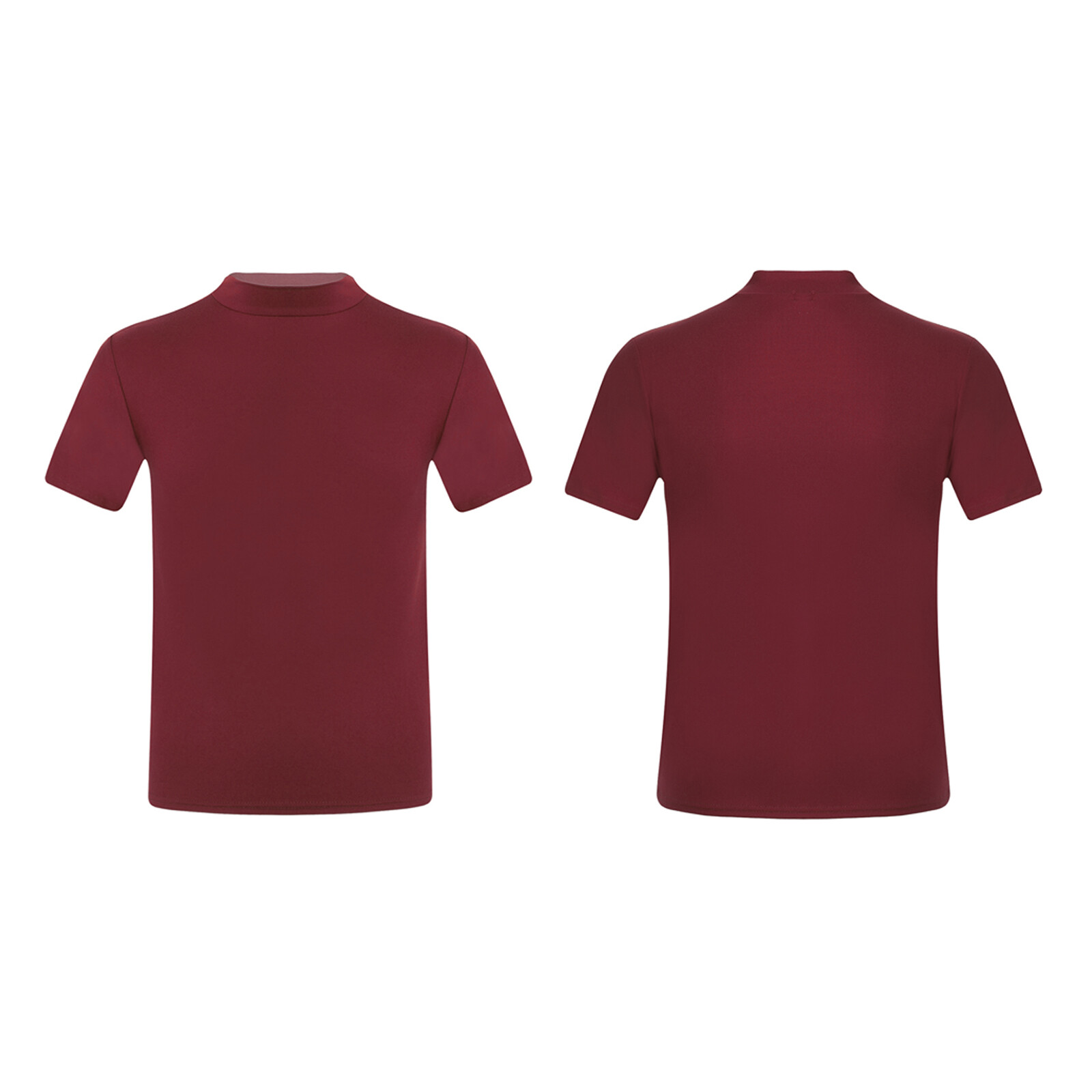 Mens Mock Neck Short Sleeve T-shirt Half Turtleneck Casual Undershirt Streetwear