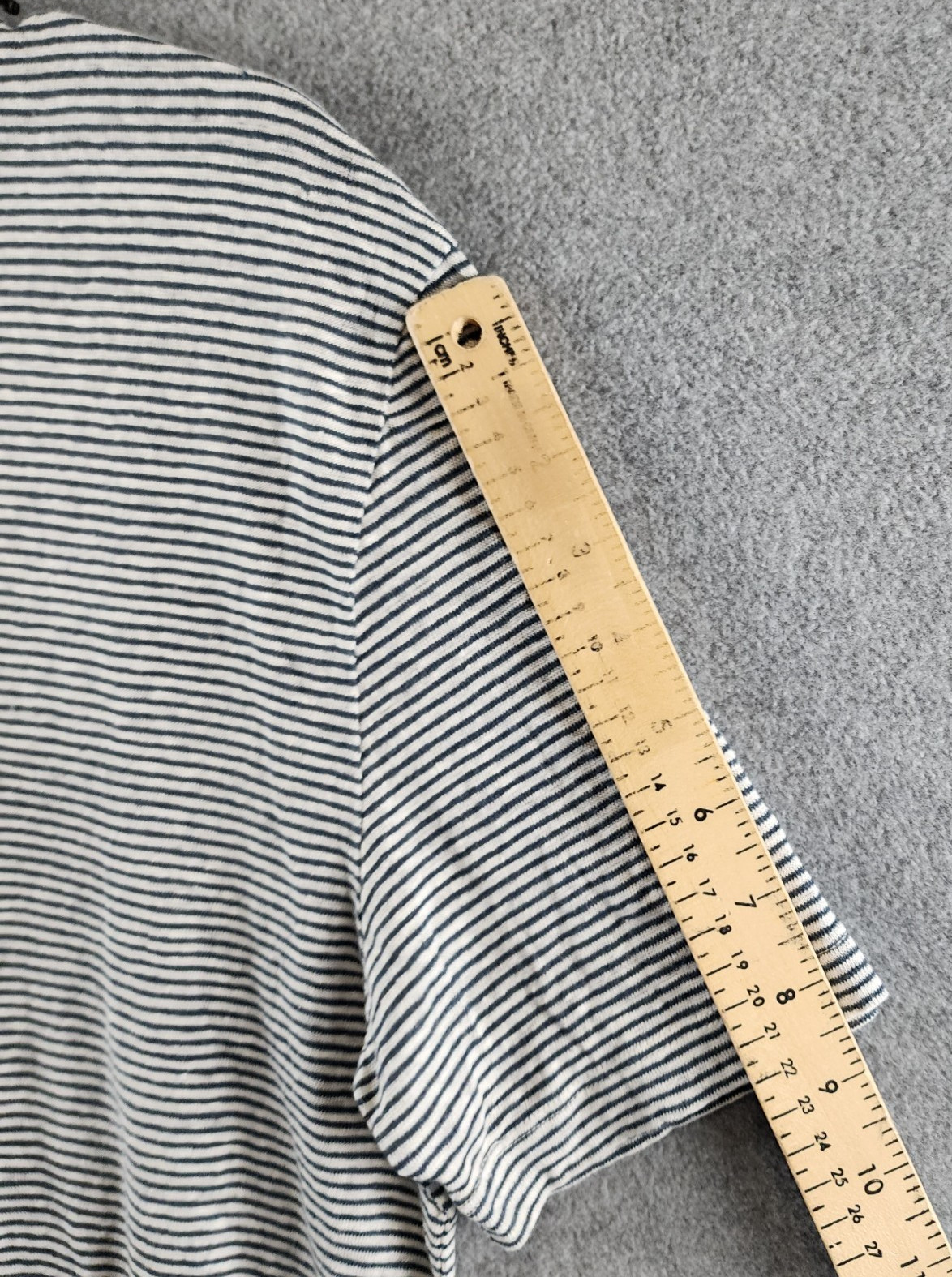 The Men’s Store at Bloomingdale’s Striped Linen Tee Men’s Size Medium Dark Slate