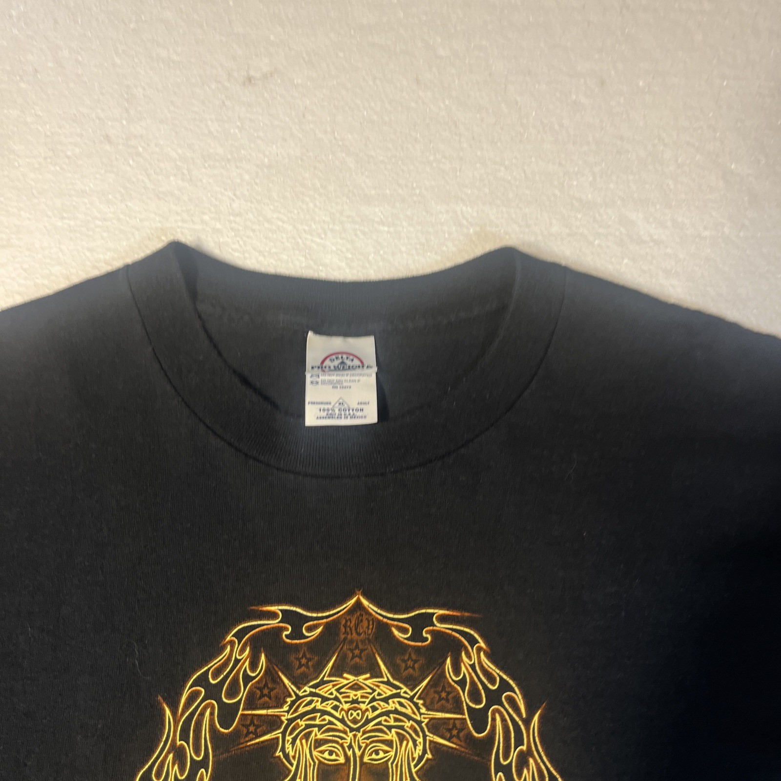 Vintage Jesus Religious Shirt Born To Die Mens XL Black