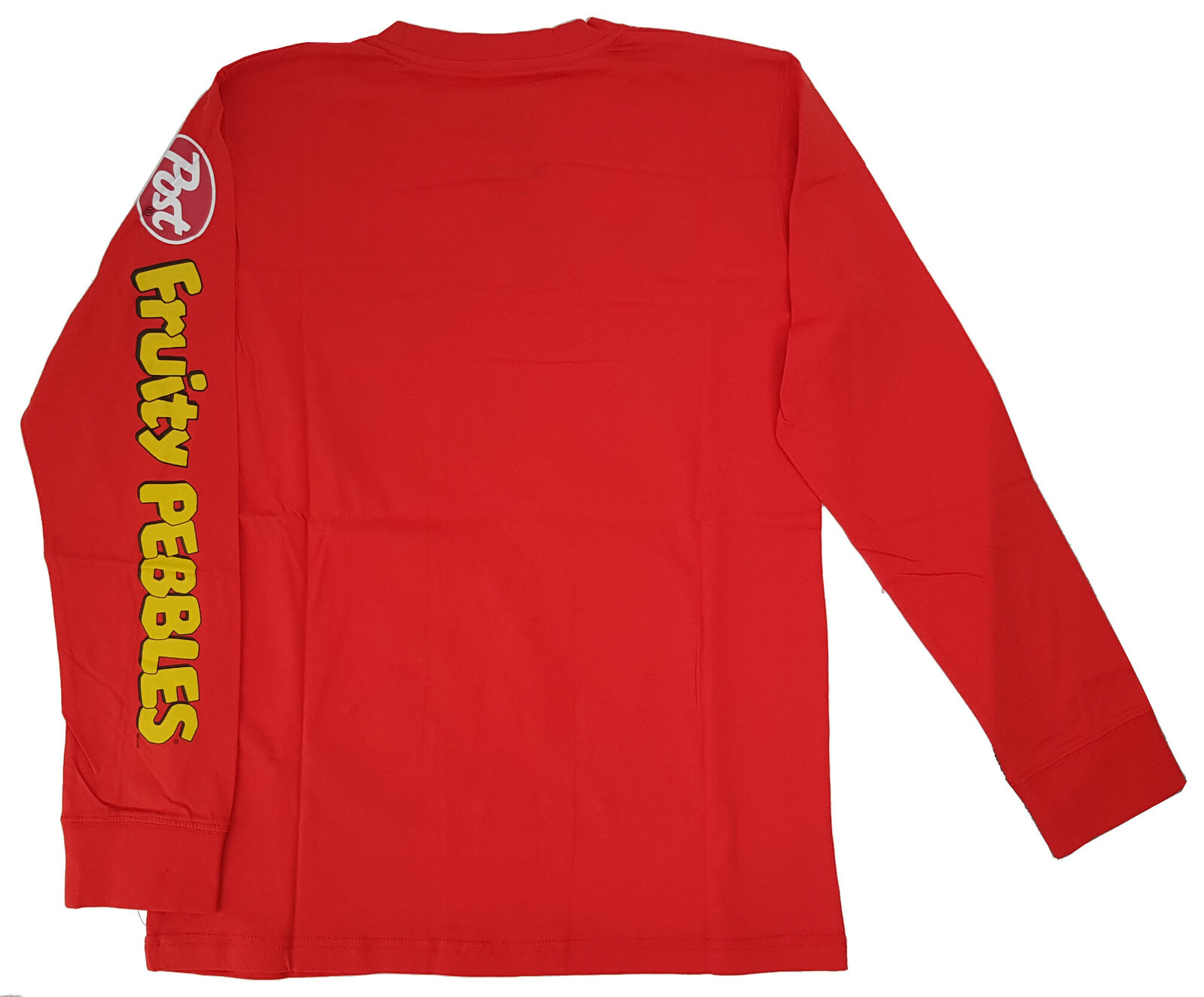 Cakeworthy x Fruity Pebbles Cereal Long Sleeve T-Shirt Top Red The Flintstones