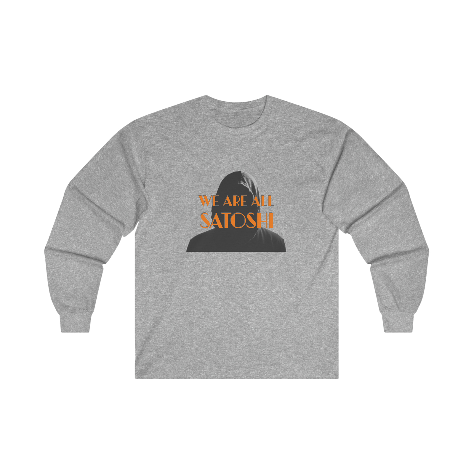 We Are All Satoshi Unisex Cotton Long Sleeve Shirt, Satoshi Nakamoto Bitcoin BTC