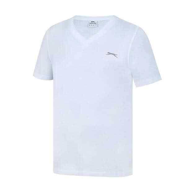Mens Slazenger 100% Cotton V Neck T Shirt XS S M L XL XXL 3XL 4XL BNWT