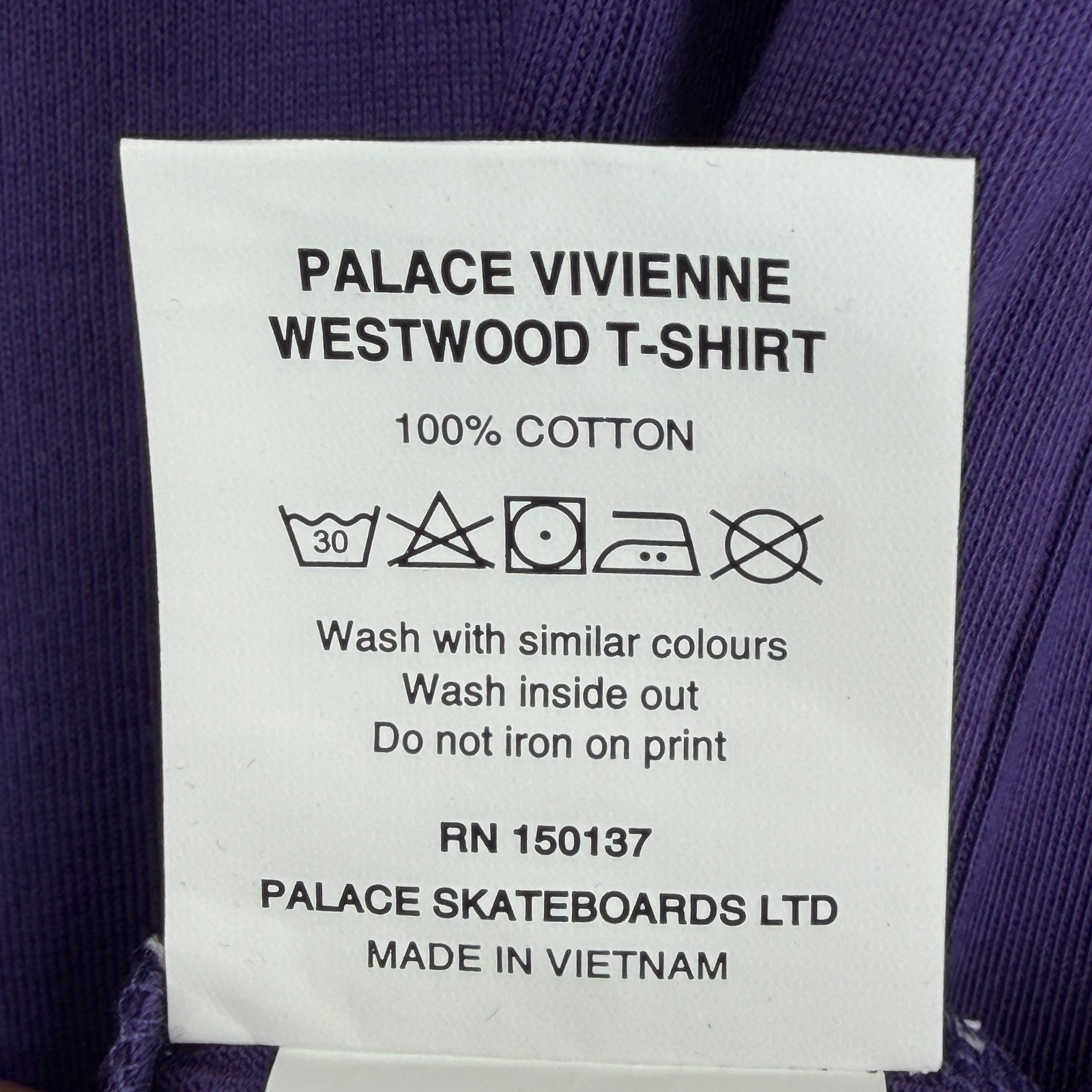 Palace Vivienne Westwood Orb T-Shirt Purple AW24 Graphic Tee Mens XS NEW