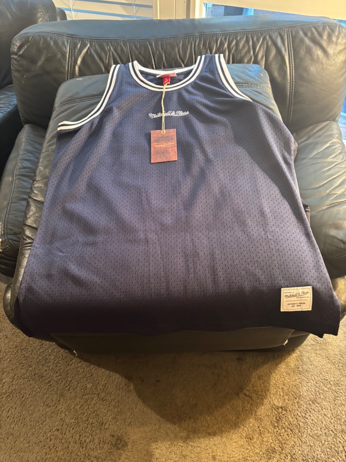 Mitchell & Ness new w tags basketball jersey Blue L blue studio wardrobe sale