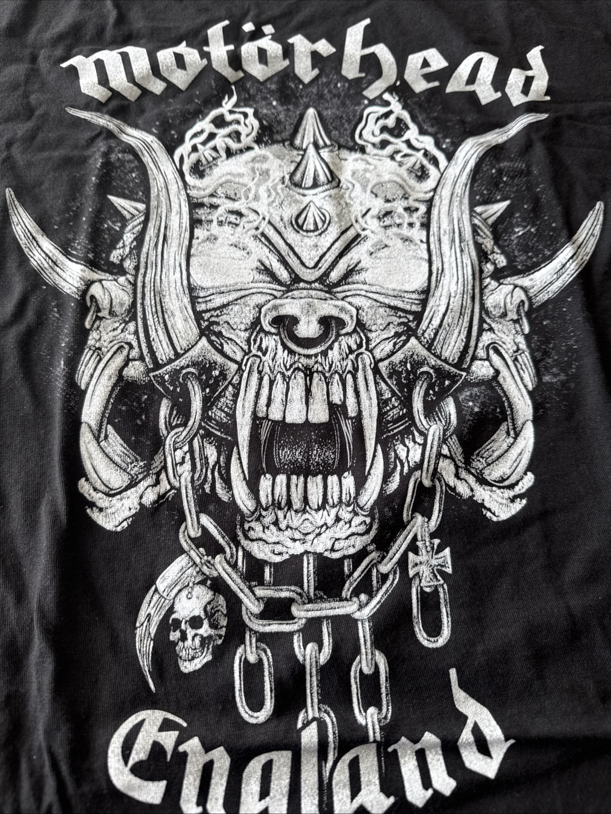 New MOTORHEAD ENGLAND Smoking Snaggletooth Black T-Shirt Size XL