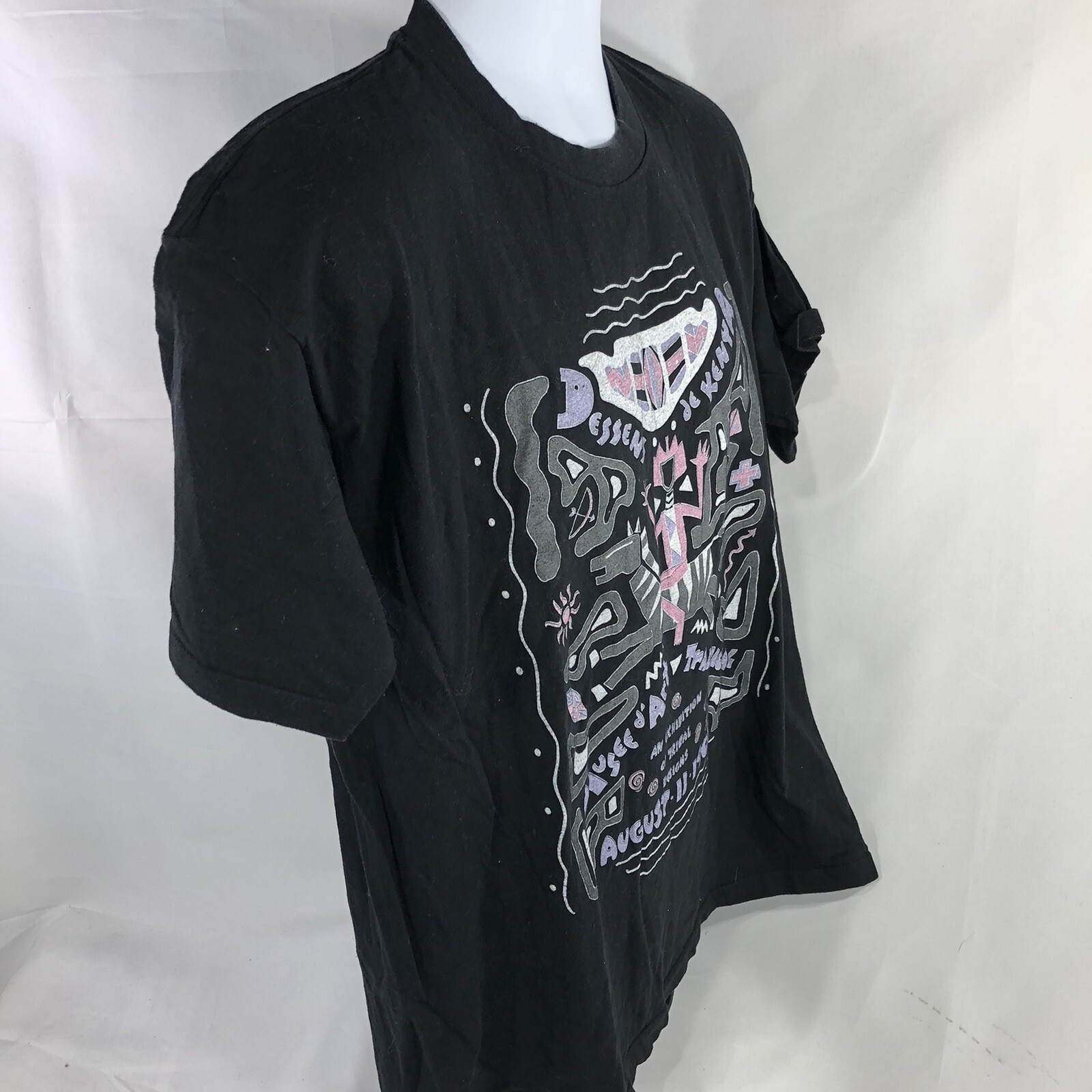VTG Dessens De Kenya Musee D’Art Museum by Blondie & Bruno Shirt USA Made Stitch