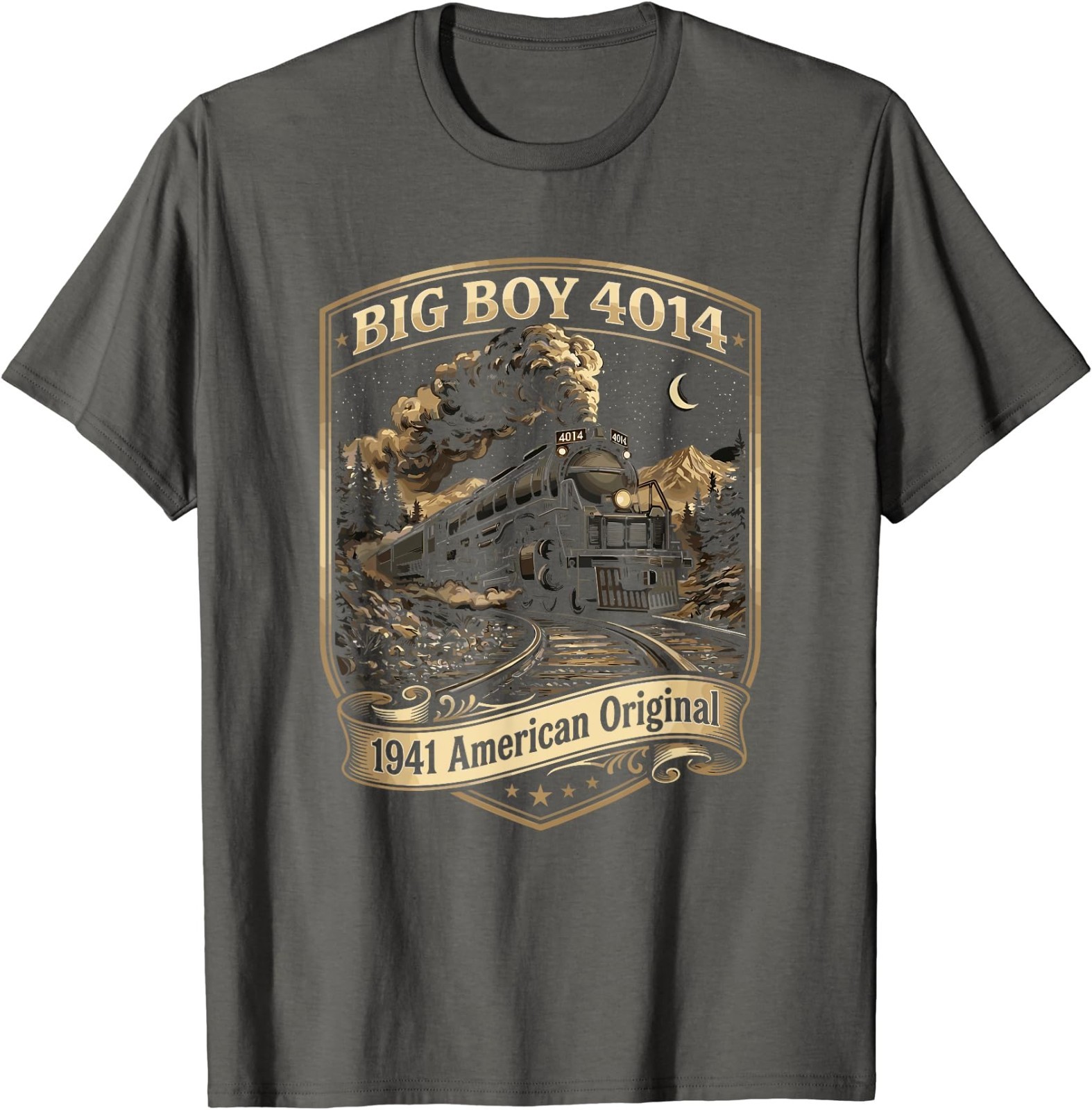 Big Boy 4014 Train Engineer Steam Train Conductor American T-Shirt