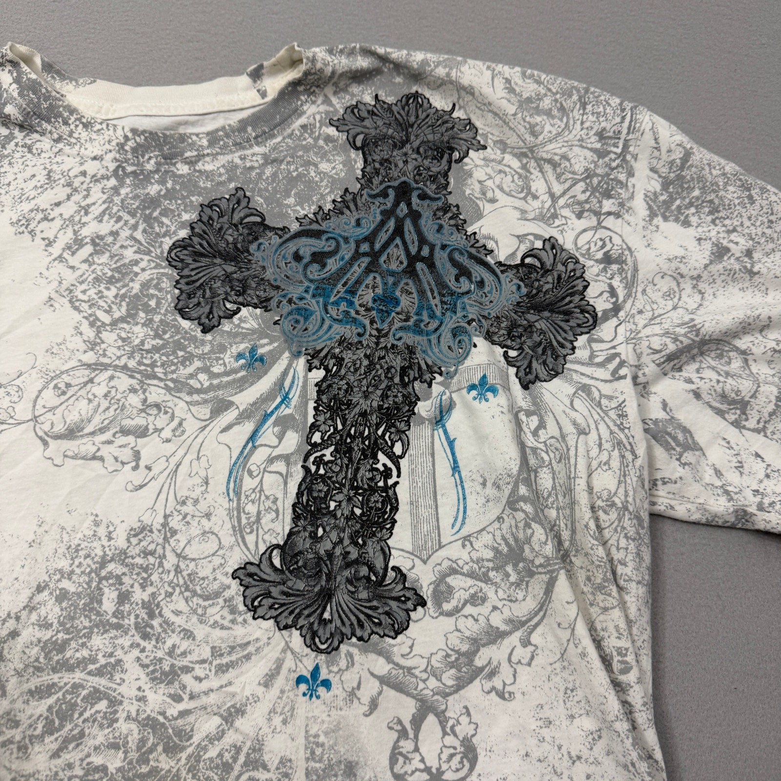Vintage Archaic Affliction Shirt Men’s 2XL White Grunge Goth y2k Cyber 2000s