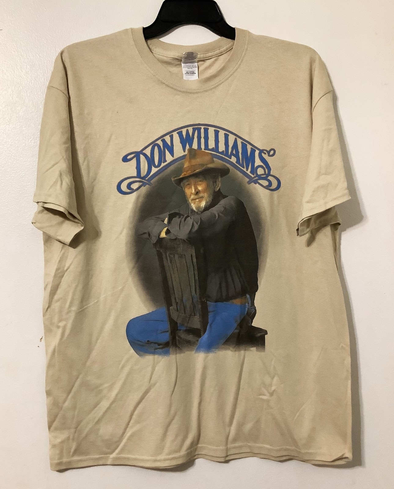 Don Williams The Gentle Giant Country Music Singer Double Sided T Shirt Size XL