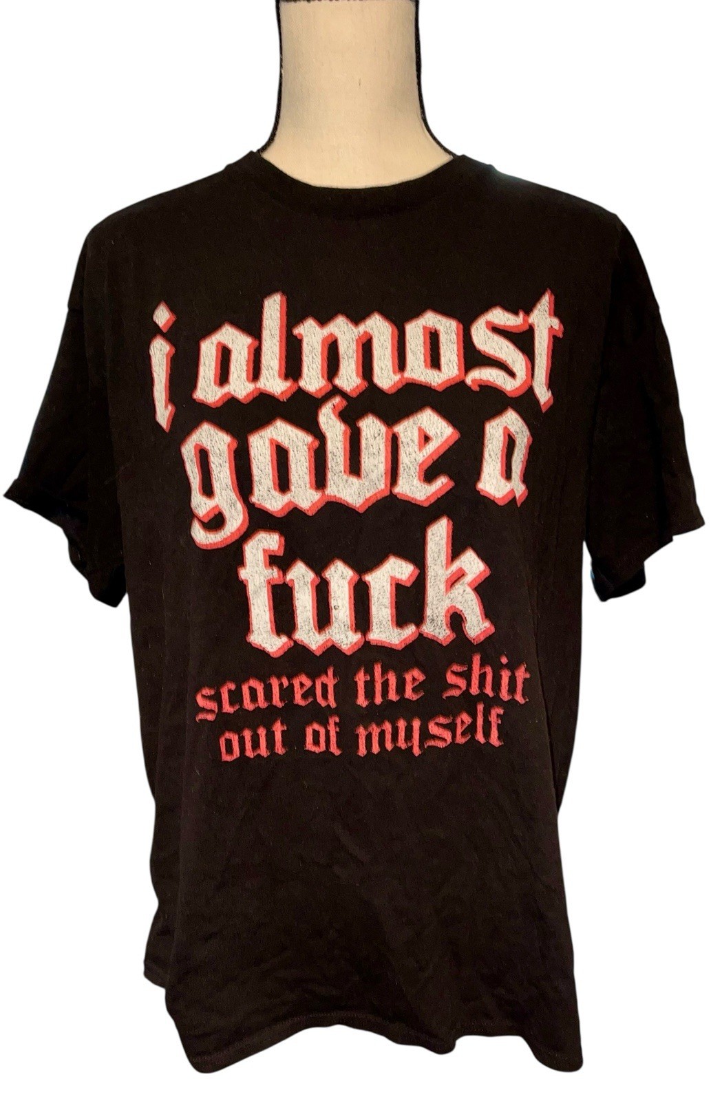 Spencer’s Men’s Size Large Funny Graphic T-Shirt Black 100% Cotton