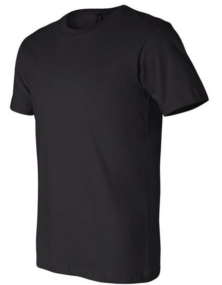 Bella + Canvas Unisex Short-Sleeve Cotton Jersey Medium Black T-Shirt 3001C