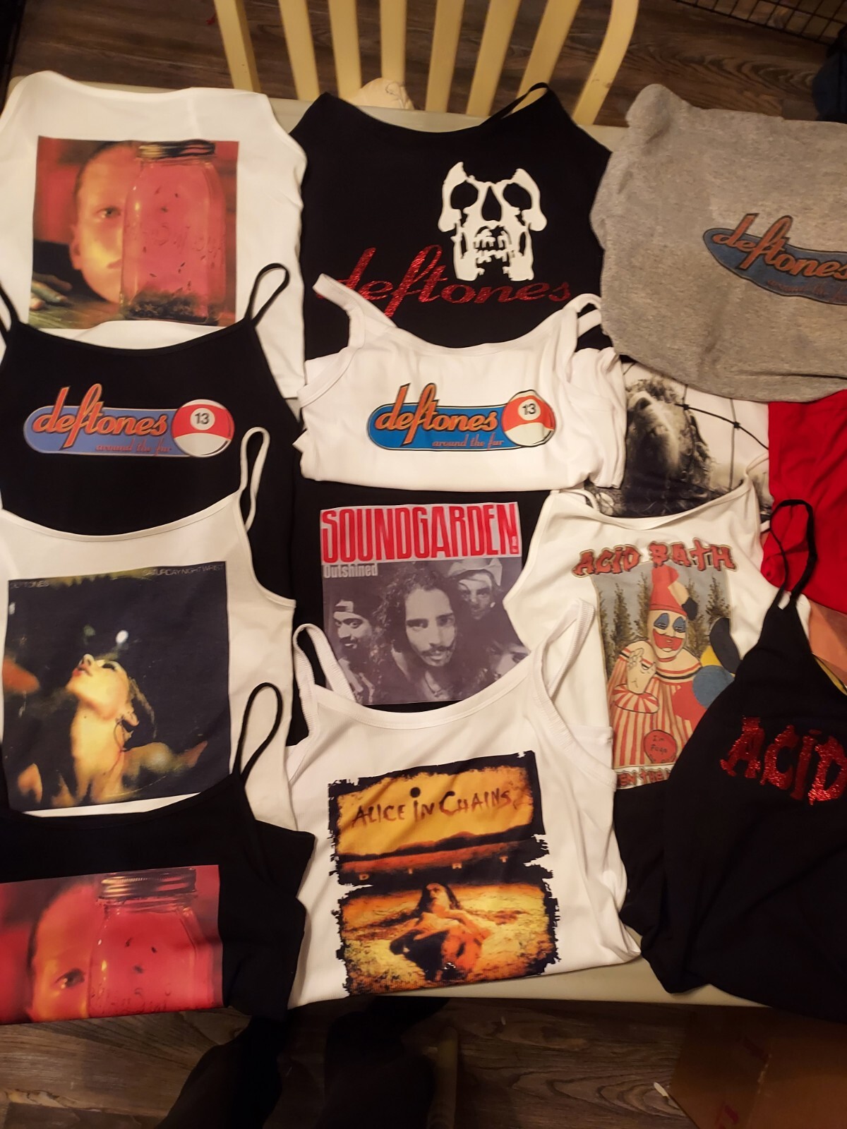Custom band shirt custom crop top Deftones Shirt custom tank top any size xs-2xl