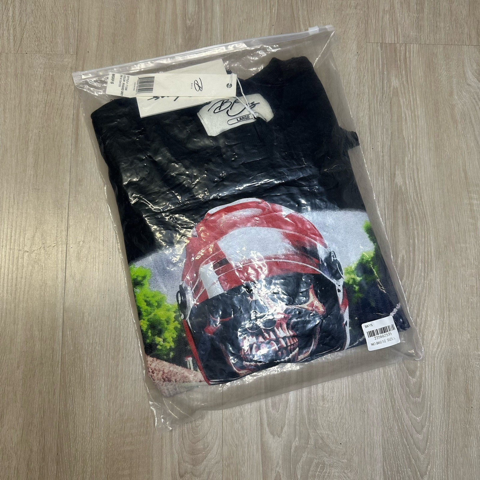 BKYS Waves F-Terry Long Sleeve Cropped T-Shirt