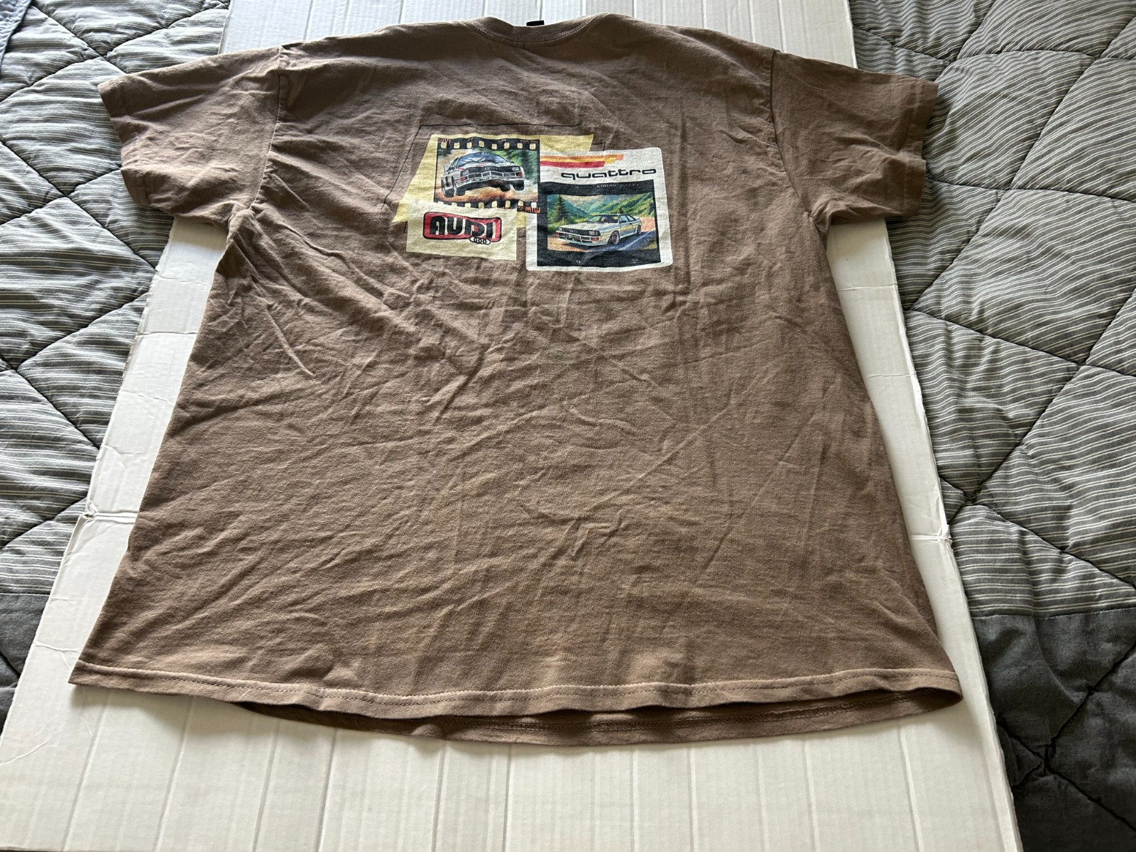 AUDI QUATTRO MZM SIZE XL BRN SHORT SLEEVE T-SHIRT. SEE DESCRIPTION