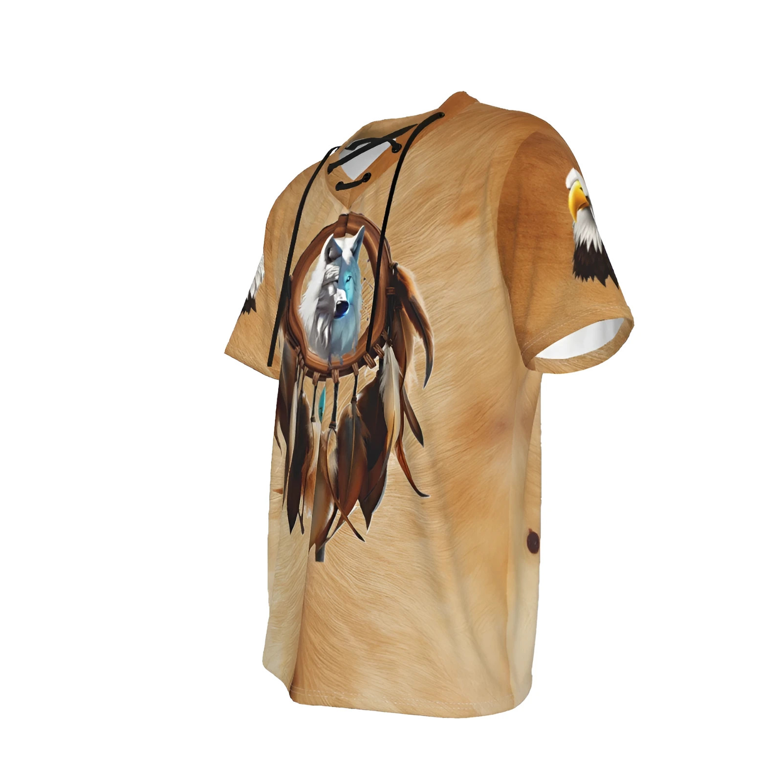 Native American Indian Wolf T-shirt/Dreamcatcher/Men/Women, Front & Back Print