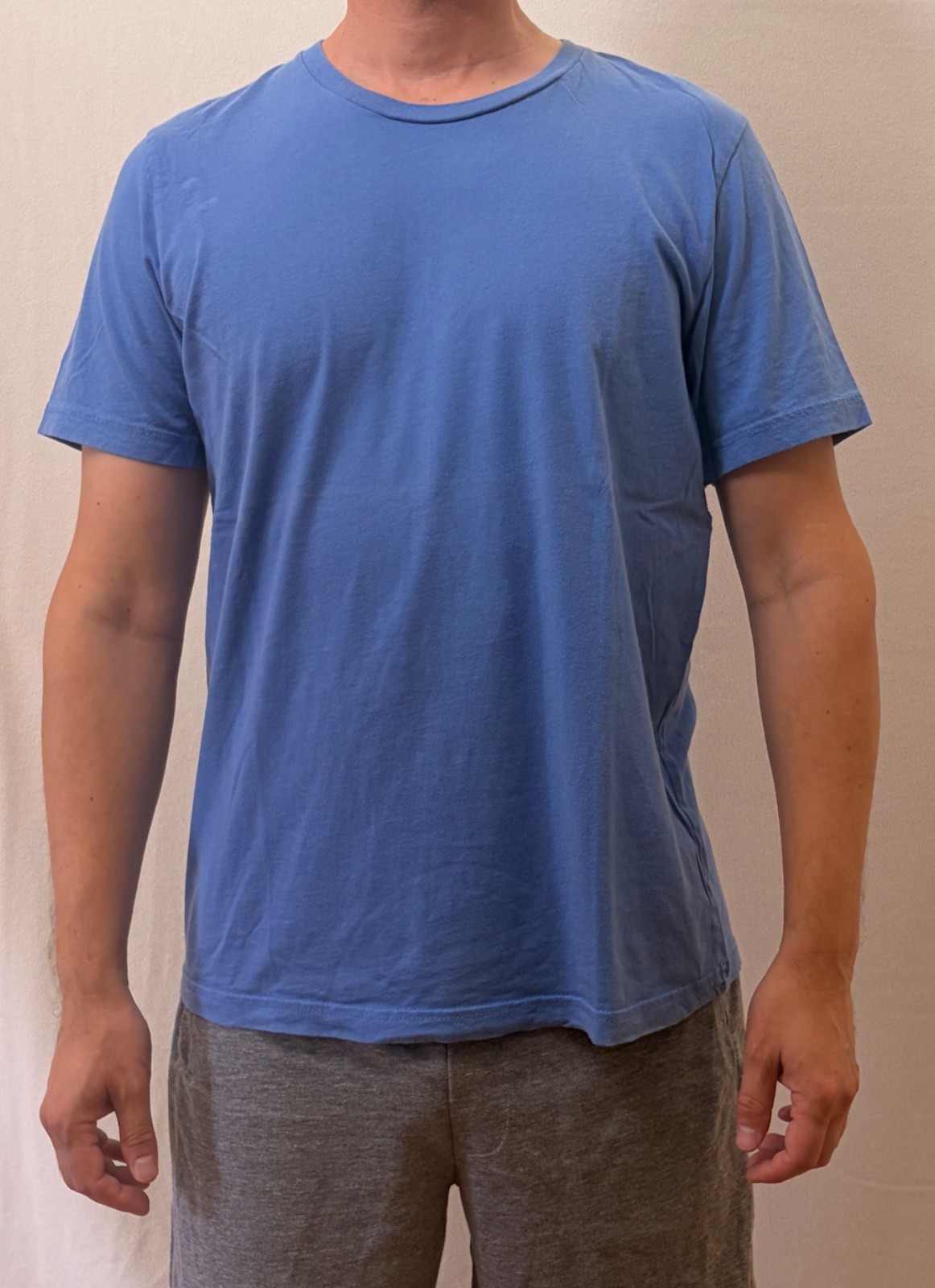 Canvas by Bella + Canvas Blue Size L Short Sleeve Crewneck Cotton T-Shirt