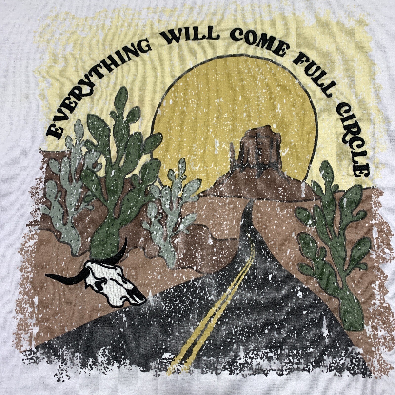 Recycle Threads T-Shirt Mens Large White Everything Will Come Full Circle