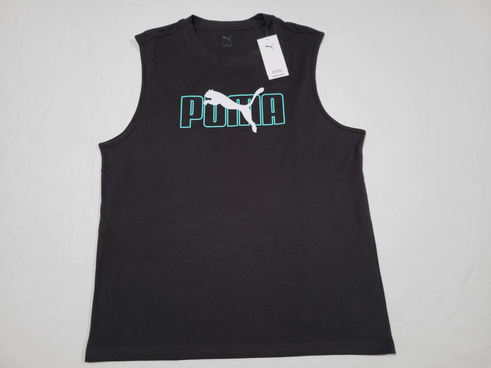 Puma Mens ESS Big Logo Sleeve Less Sports Training Faster Tank Puma Black