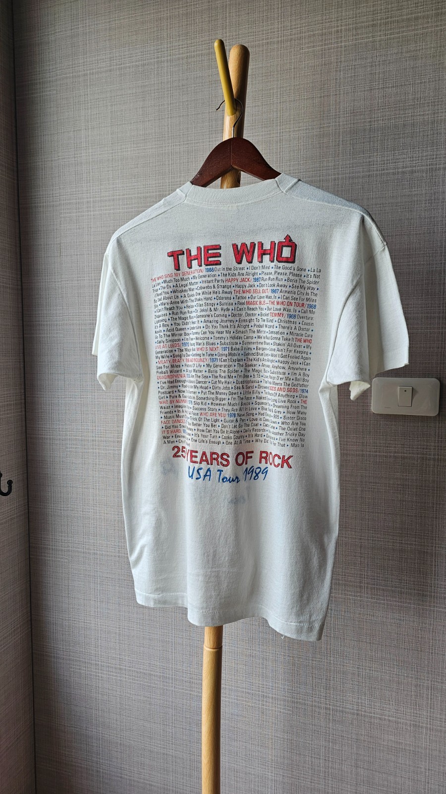 Vintage 1989 The Who 25th Anniversary Tour T Shirt Single Stitch Screen Stars L