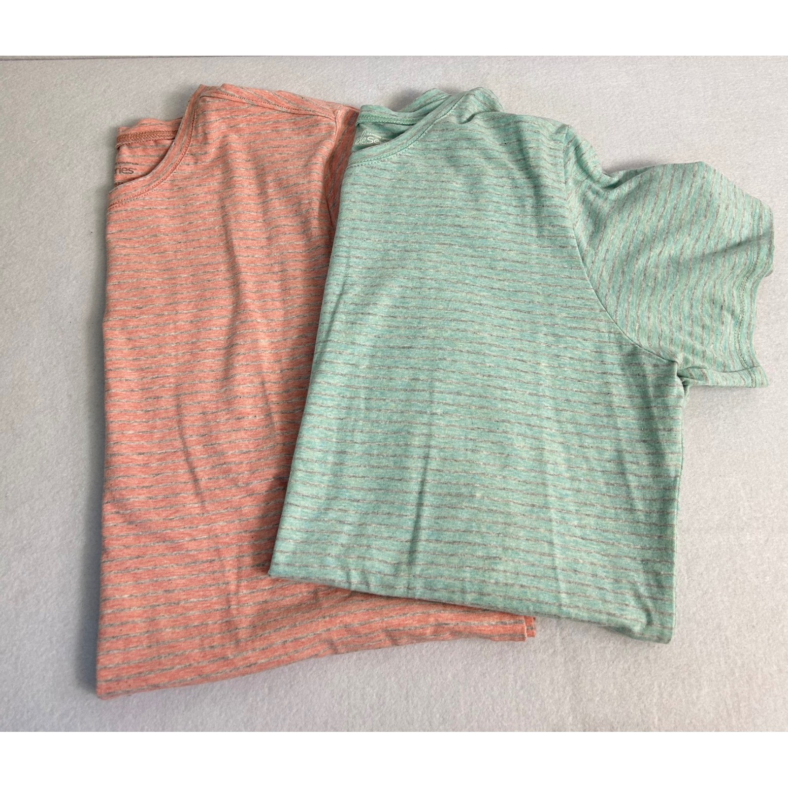 Outdoor Casual Gander Mountain Mens XL Green Pink Microstripe Crewneck Tee Set 2