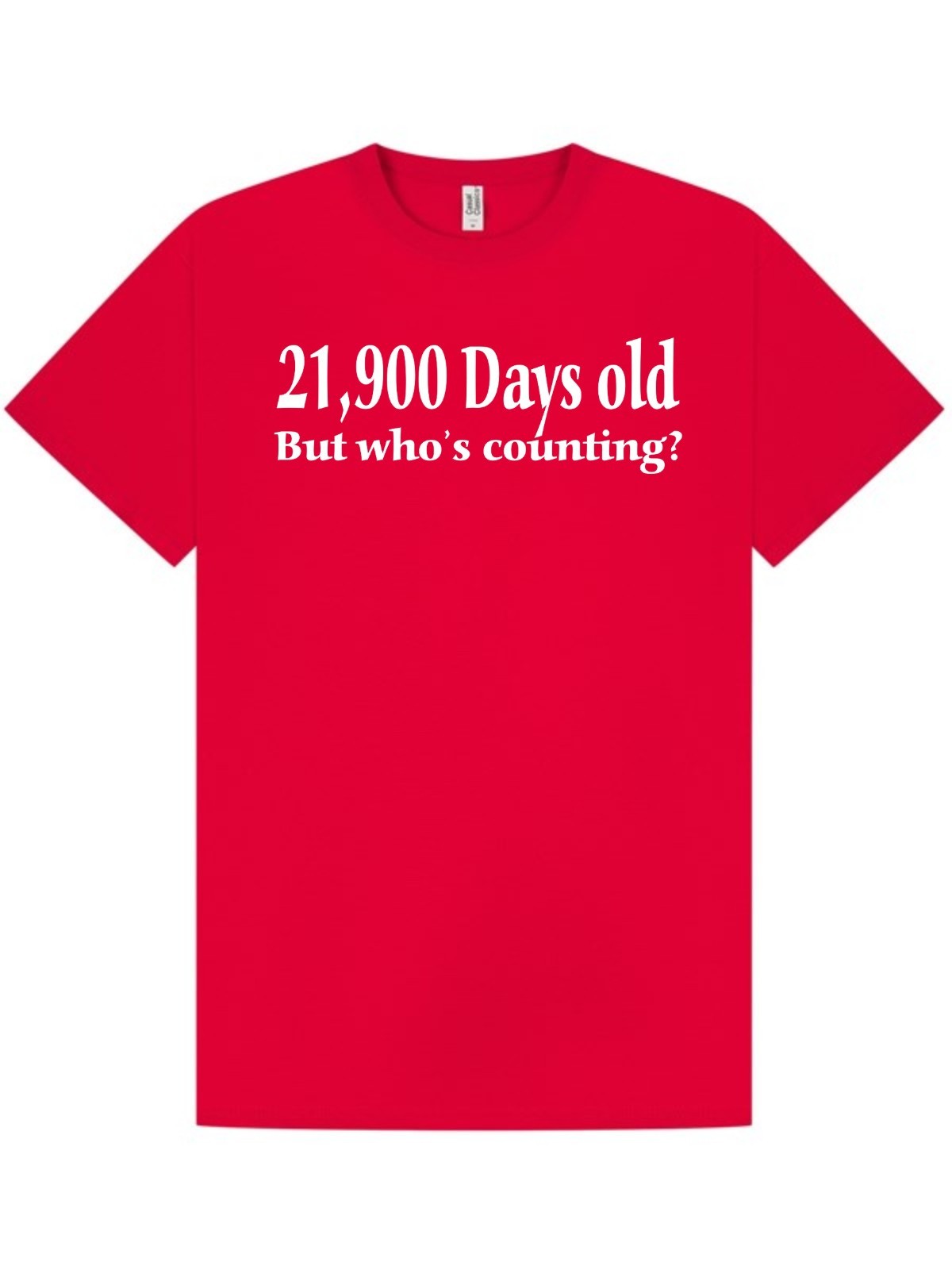 60th BIRTHDAY T-shirt / UNISEX / 21900 Days Old / Funny / Party / Size XXL