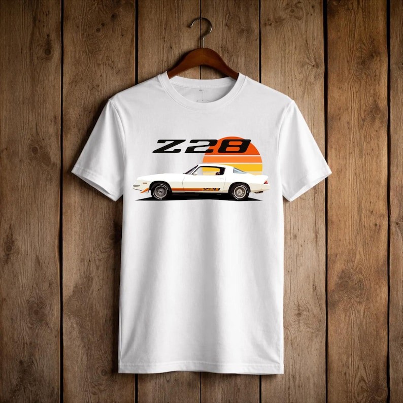 Chevy Camaro Z28 Shirt Retro Classic Car Tee Vintage Muscle Enthusiast Gift