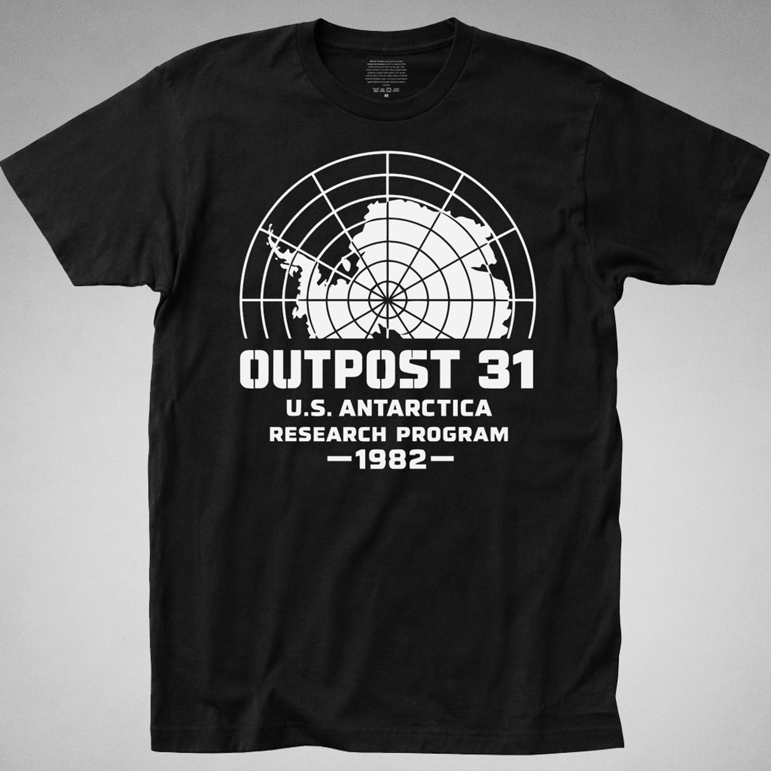THE THING T-SHIRT Outpost 31 U.S. Antarctica Tee Kurt Russel Movie 1982 4K DVD