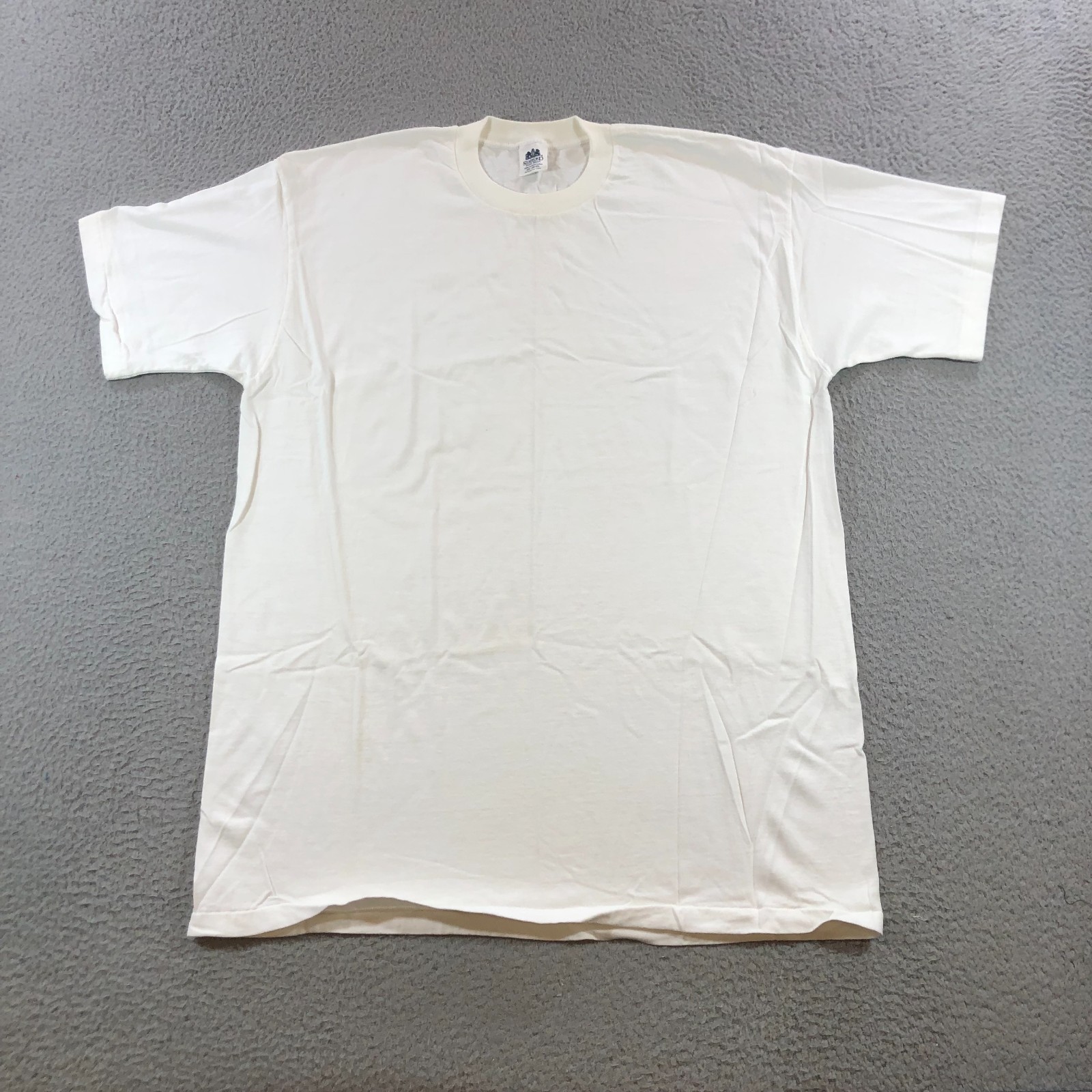 vtg stafford shirt mens XXL white blank tee single stitch