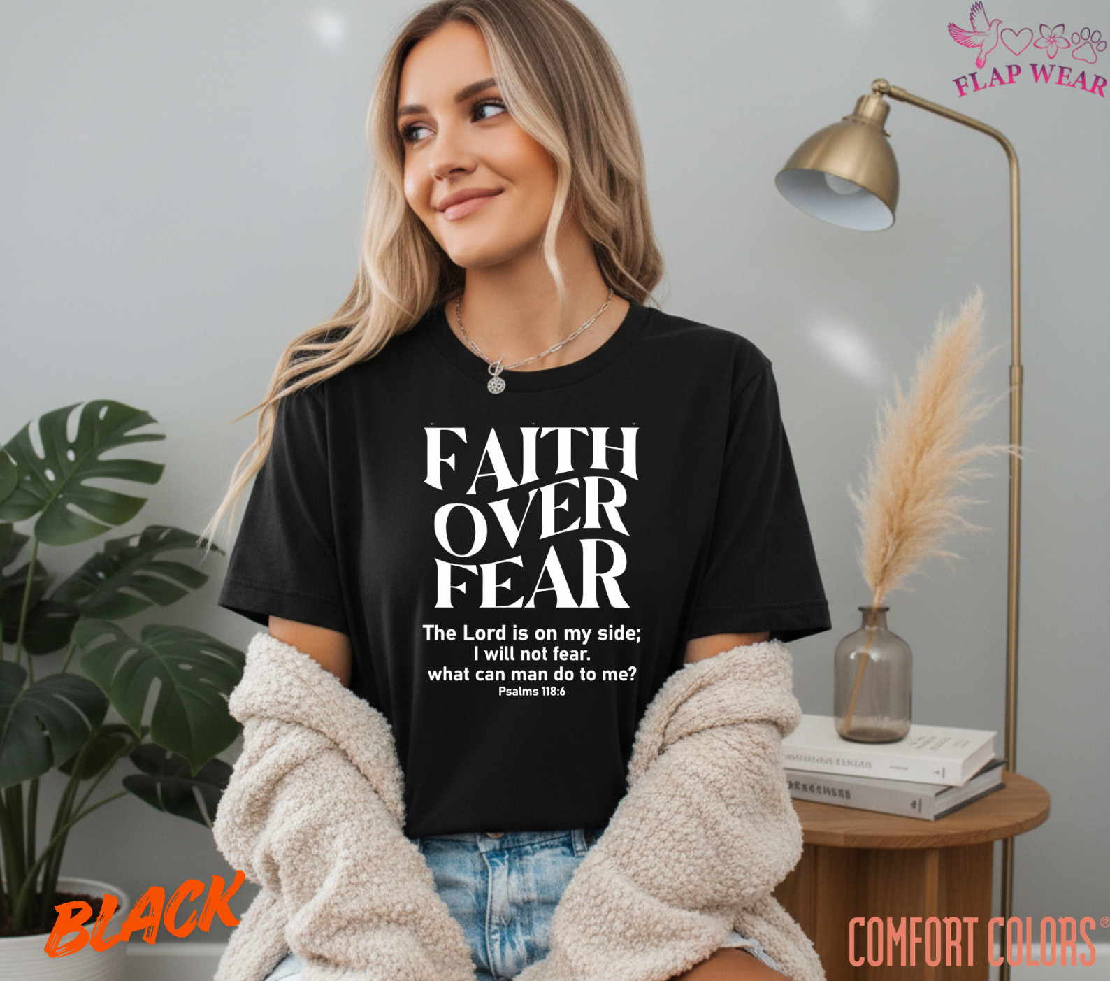 Unisex Faith Over Fear Christian T-Shirt, Men T shirt,Women T shirt Gift Religio