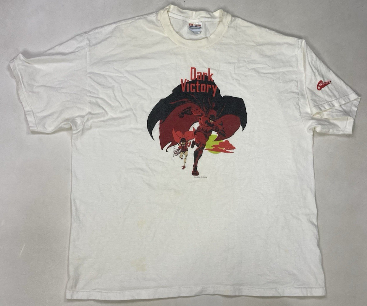 VINTAGE Graphitti Batman Dark Victory 2000 DC Comics T-shirt Men XL
