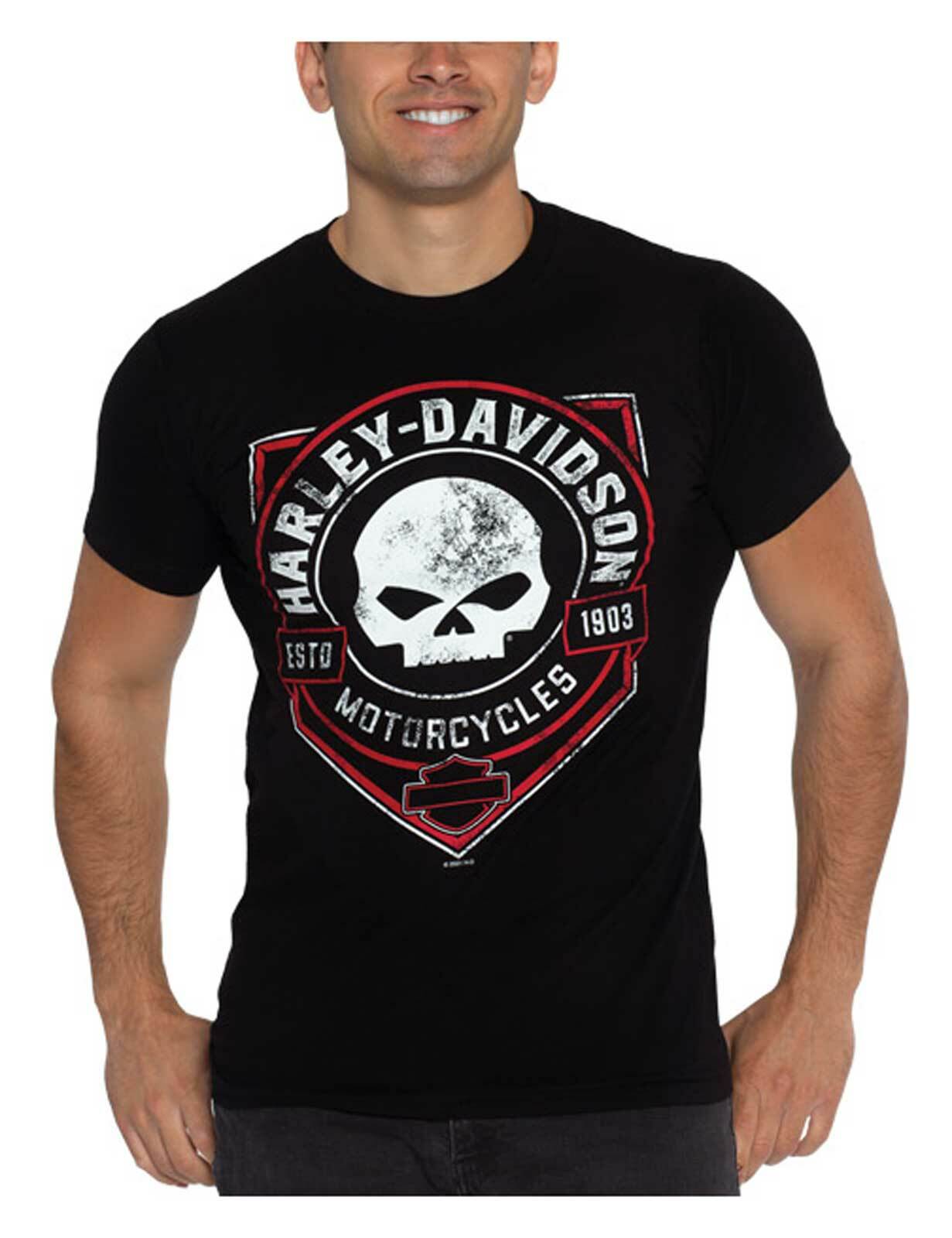 Harley-Davidson Men’s Ragged Willie G Skull Crew-Neck Short Sleeve T-Shirt