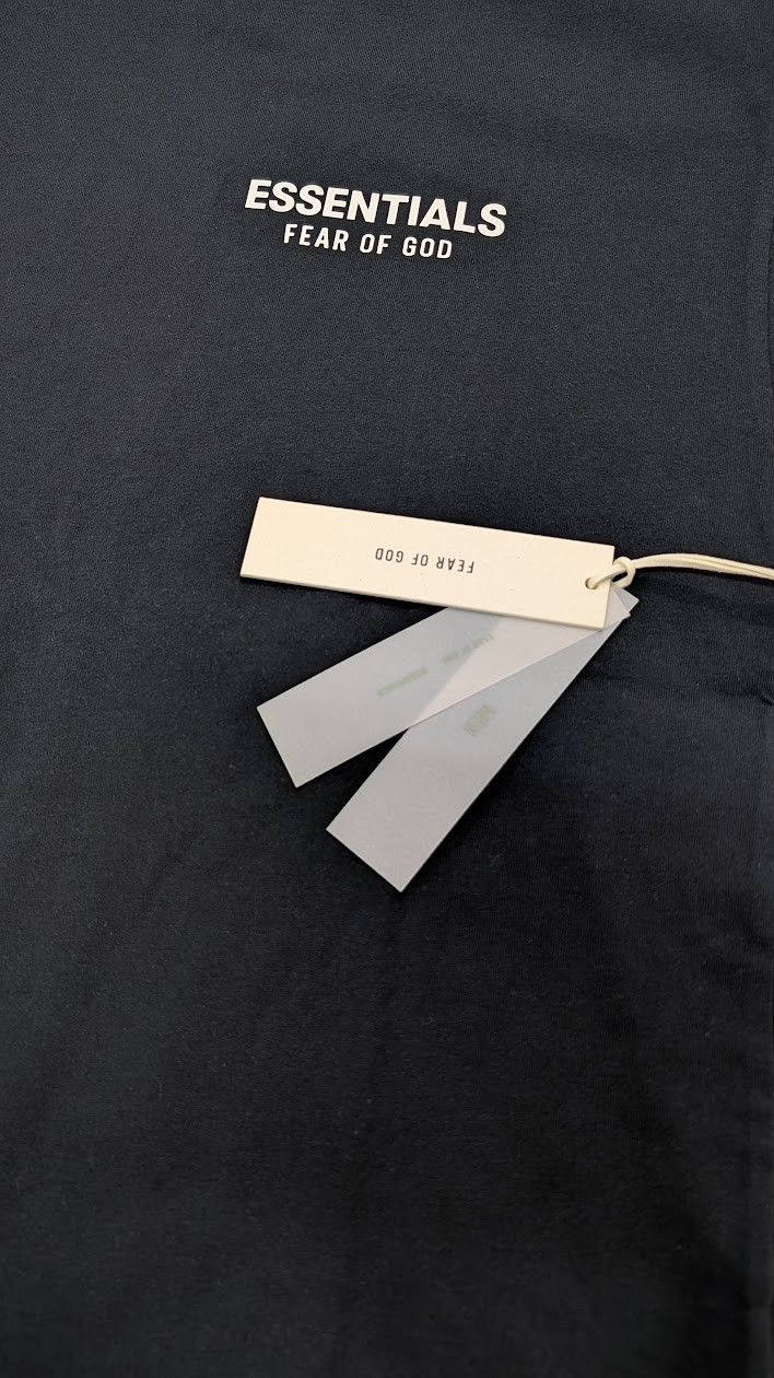 Fear of God Essentials Classic Tee ‘Jet Black’ M Size Oversized T-Shirt SS25