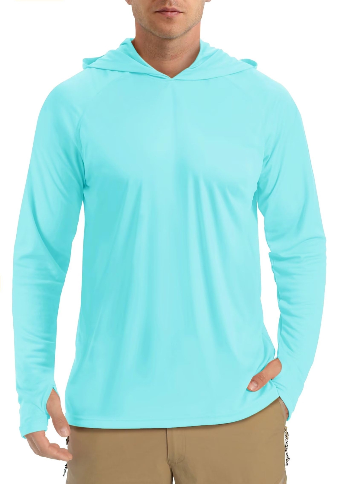 UPF50+ Men’s Long Sleeve Sun Skin Protection T-Shirts Outdoor Fishing Hoodies