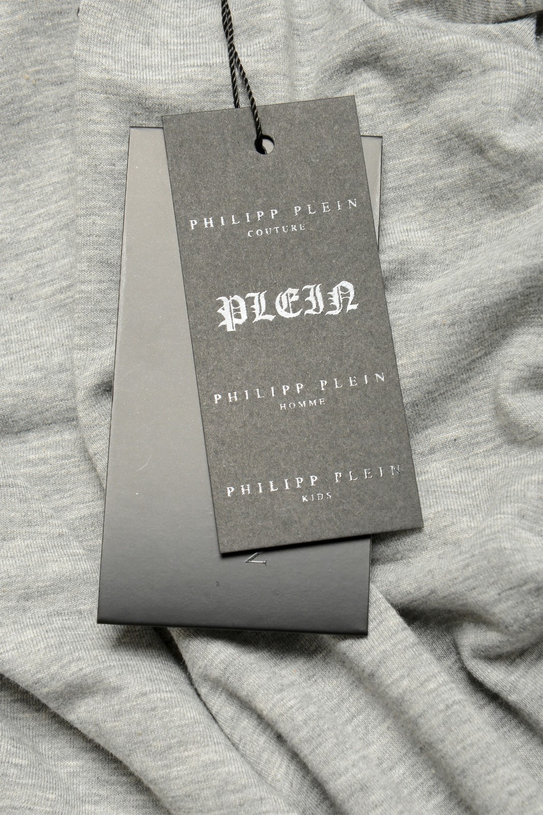 Philipp Plein Men’s Gray Short Sleeve Logo Print V-Neck T-Shirt US 2XL IT 56