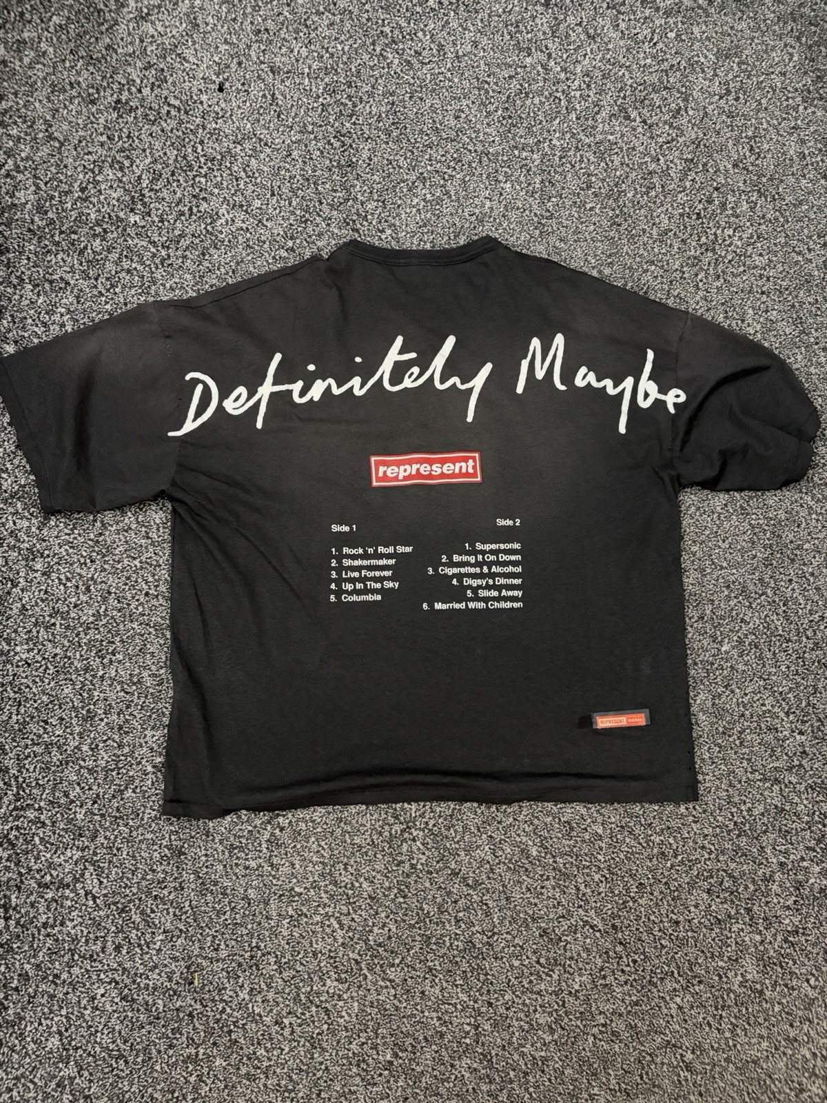 Represent x Oasis “Definitely Maybe” 1994 Anniversary Tee T Shirt Aged XL