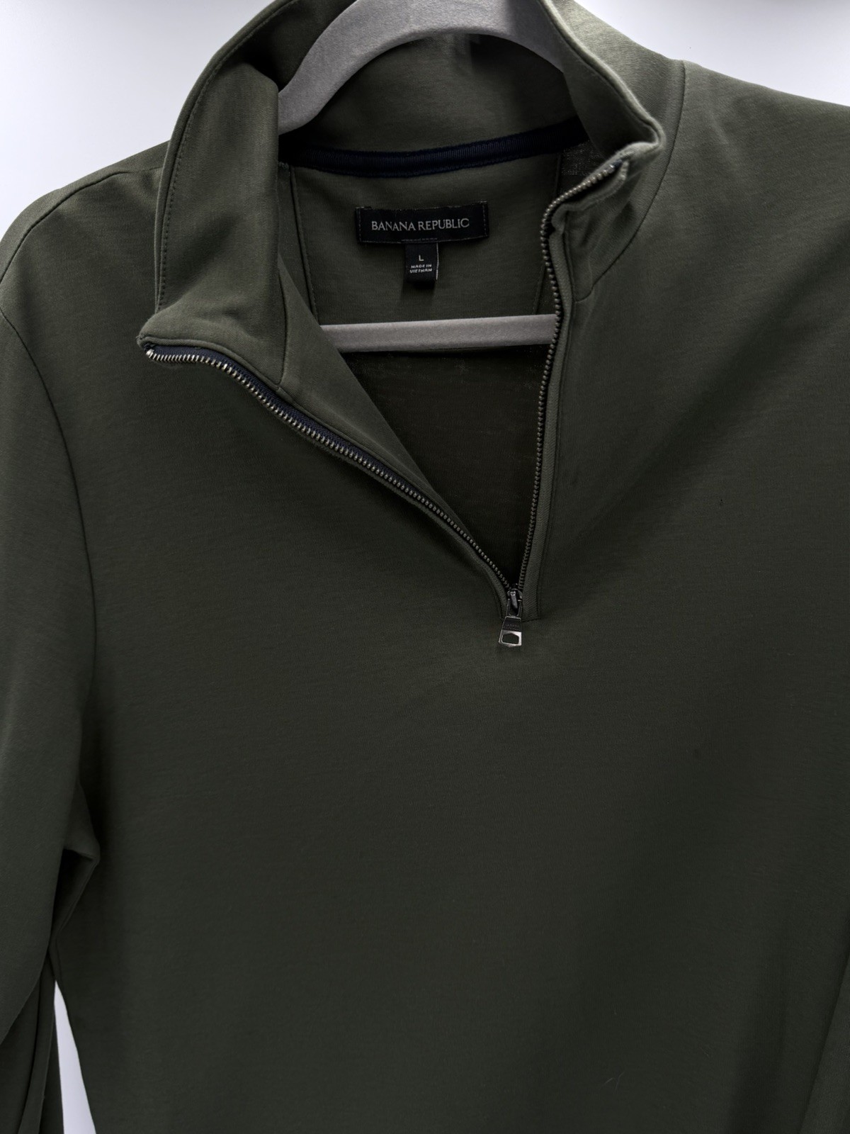 Banana Republic 1/4 Zip Pullover Men’s Large Olive Green Lightweight