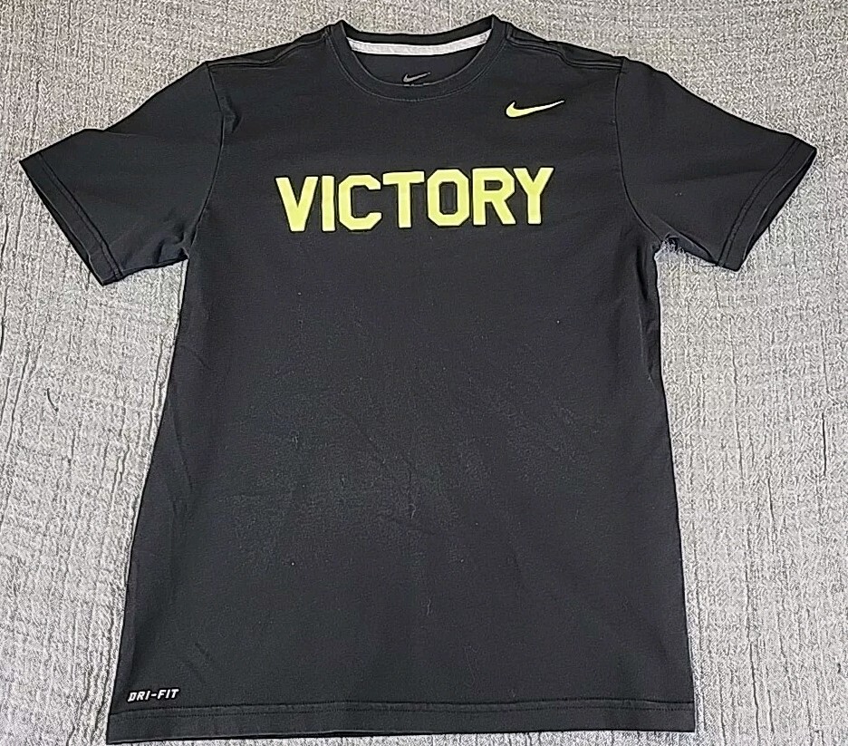 Nike Dri Fit T-Shirt Black Medium Victory Black Tee Short Sleeve Men