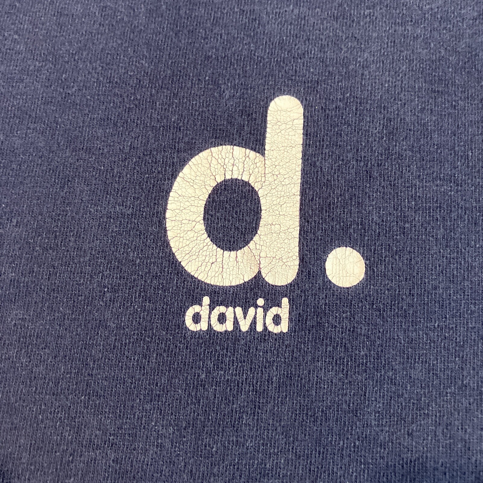 RARE – Vintage – Fruit Of The Loom – David Gray – D.G. – Blue T Shirt – Size XL