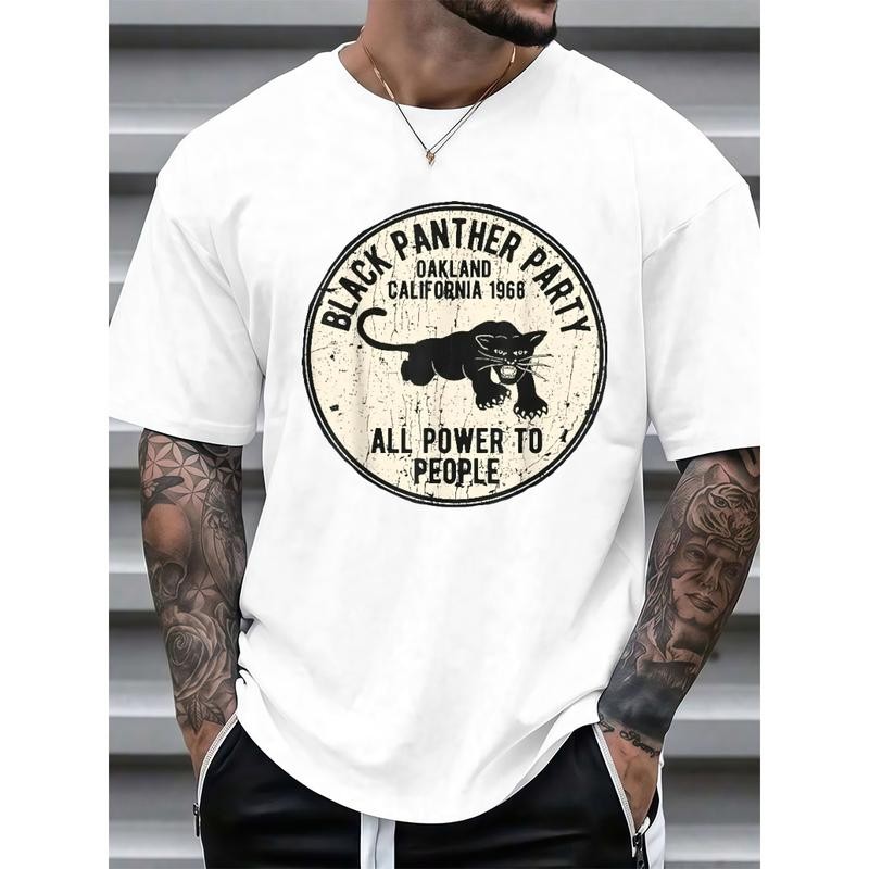 Summer Short Sleeve Casual T-Shirt 1966 Oakland, California Black Panther Party