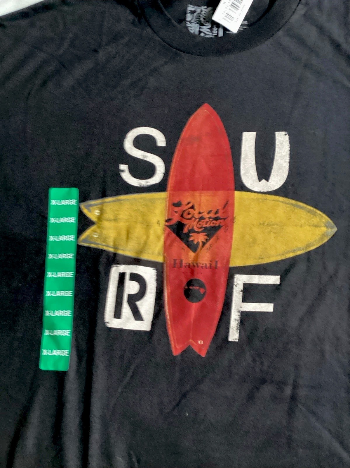 NEW Local Motion Hawaii Surf Black Hawaiian T-shirt Surfboard Size XL GIFT IDEA