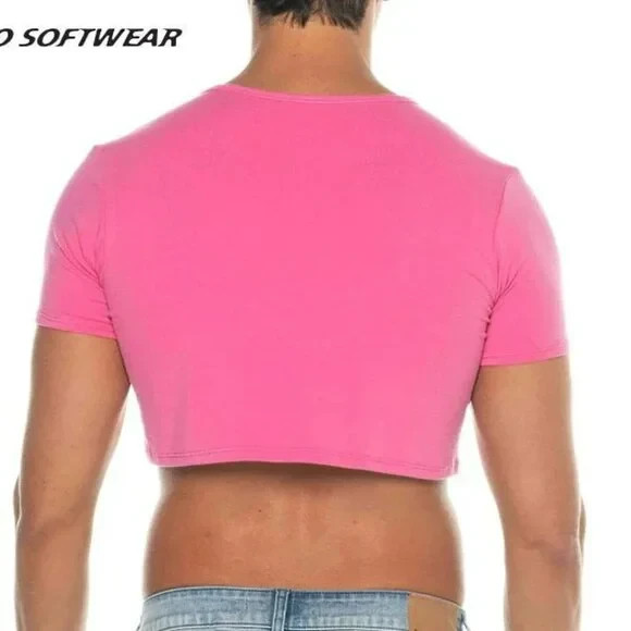Go Softwear Size M Pacific Half Tee /Crop Top – Pink (GS-3482521-PNK-M)