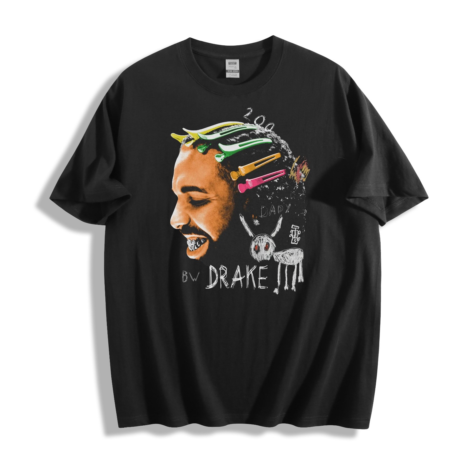 Drake Hair Clip Graphic T-Shirt – Hip – Hop Art Design Unisex Tee