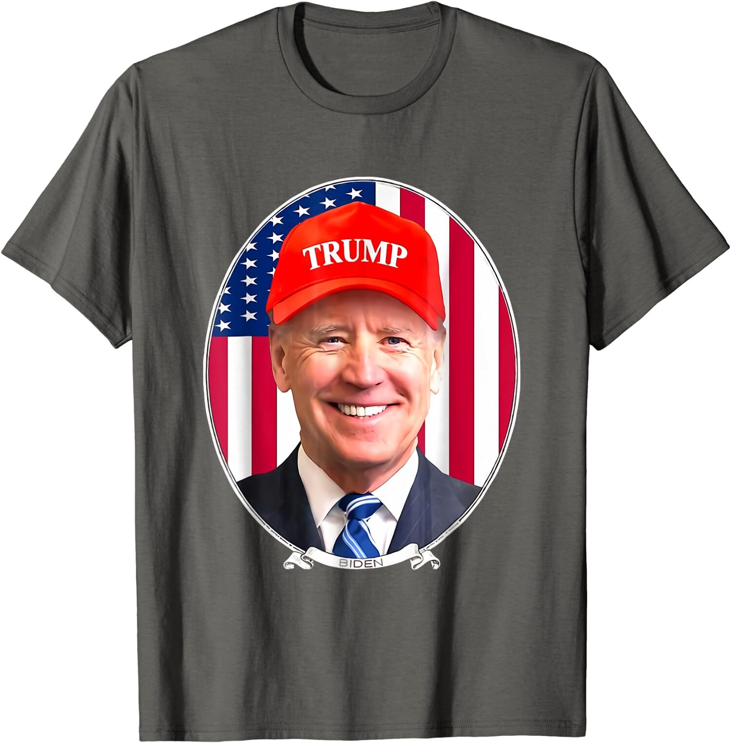Funny Joe Biden Wearing Hat Trump Anti Biden Gift Unisex T-Shirt