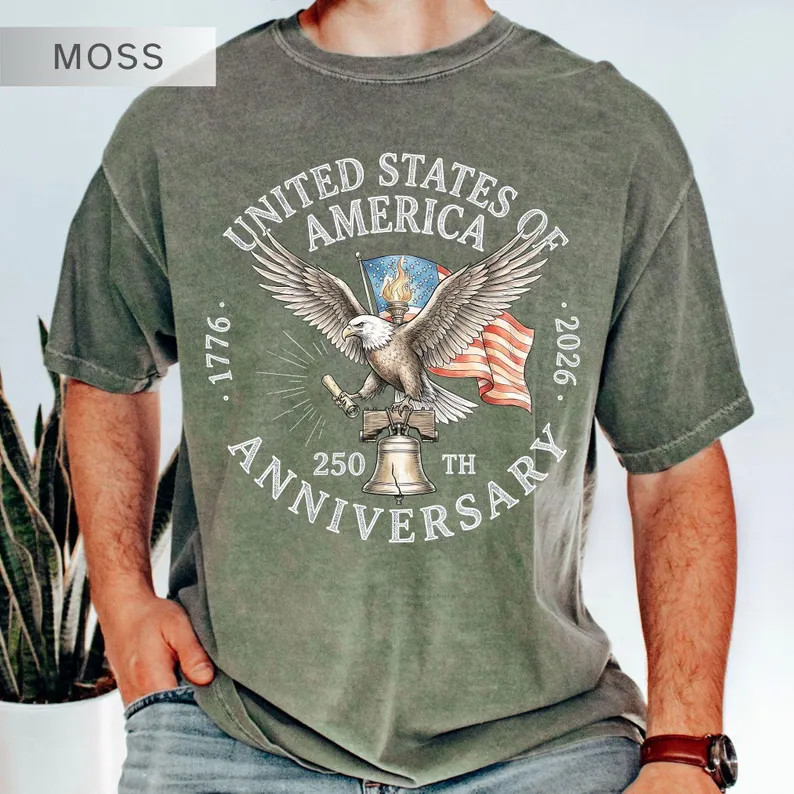 USA 250th Anniversary Liberty Bell Comfort Tee Patriotic