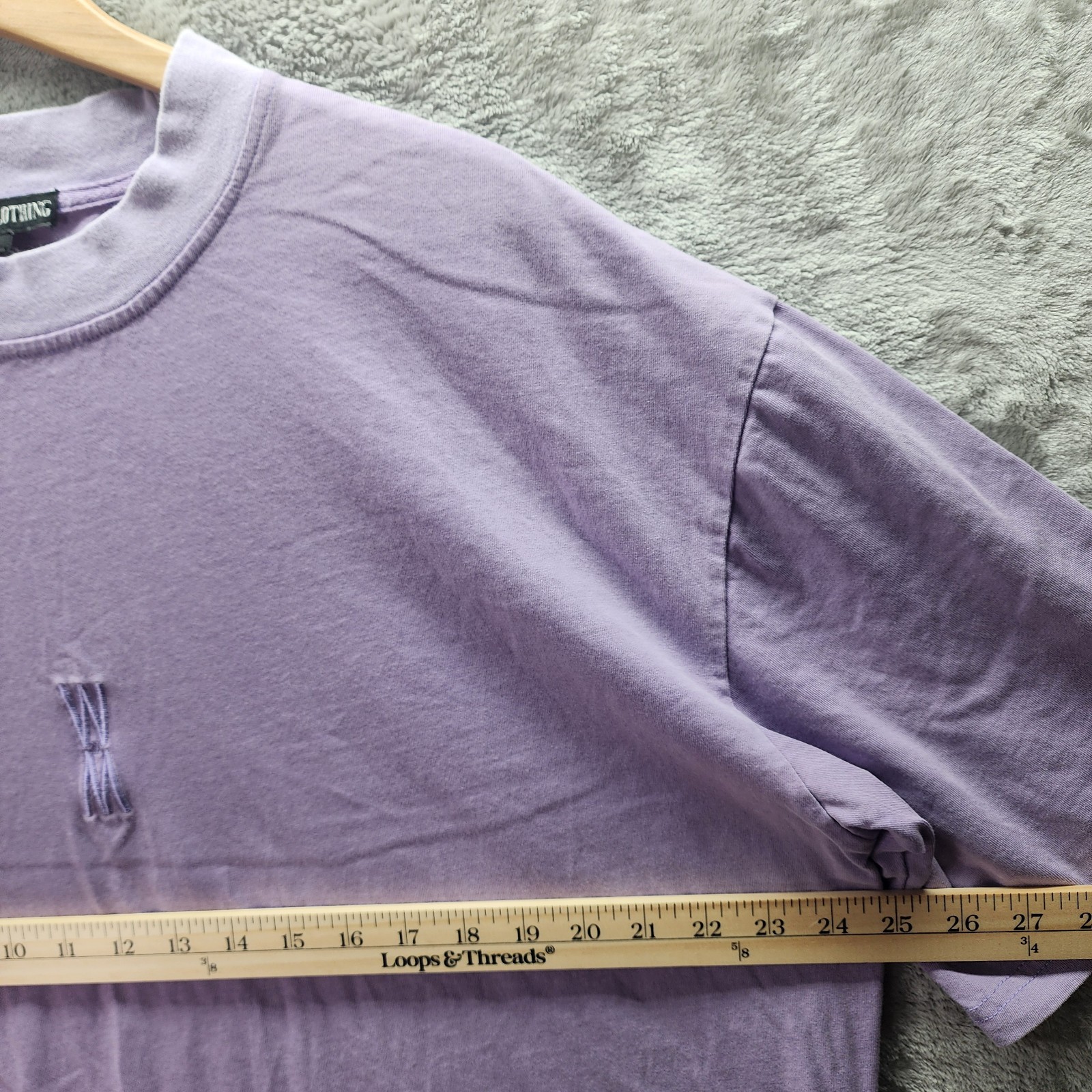 WXM Clothing Lavender T Shirt Mens Large 100% Cotton Minimalist Streetwear