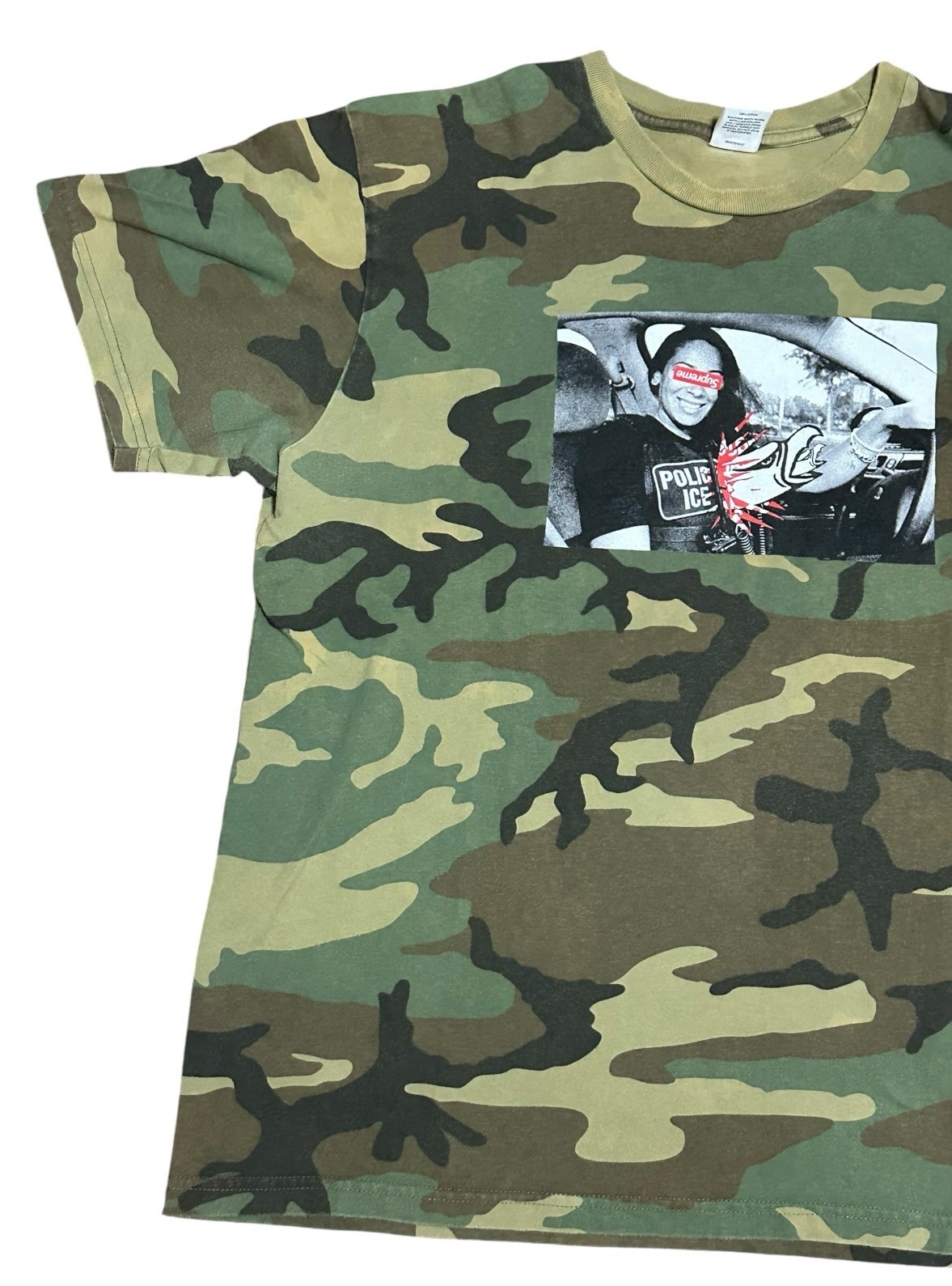 Supreme Camo T Shirt Large Police ICE Atmosphere Urine Skateboards Large