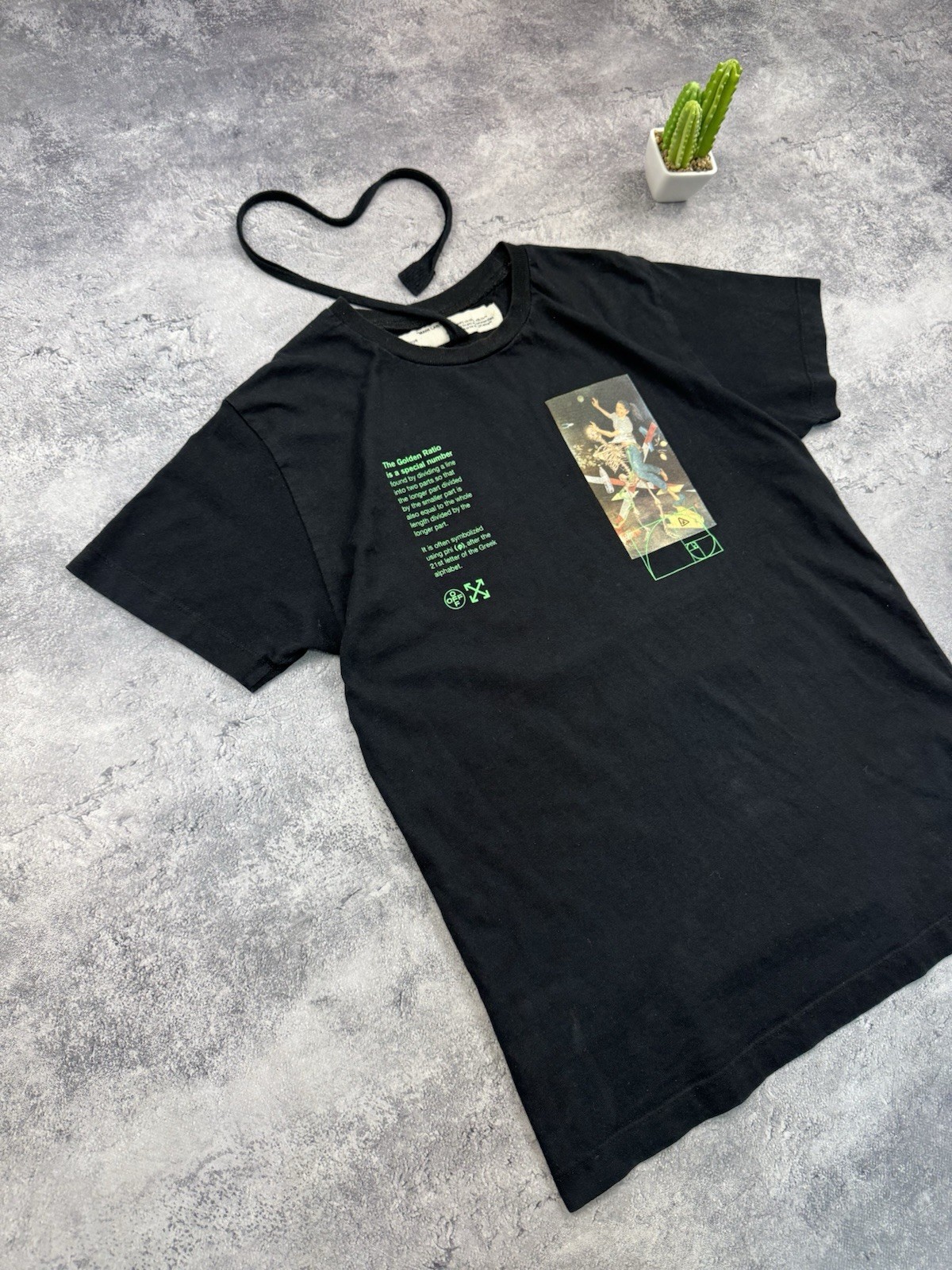 Off-White “Golden Ratio” Pascal Skeleton Graphic Black T-Shirt