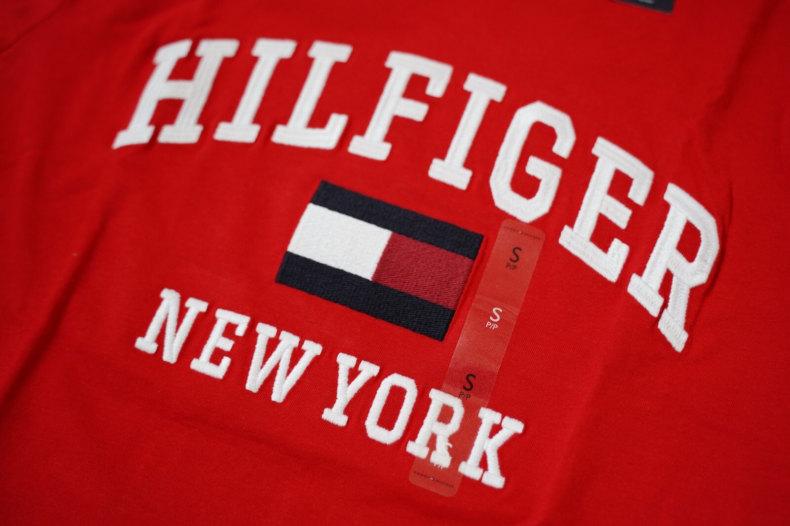 Tommy Hilfiger modern varsity logo cotton t-shirt New York embroidery LOGO