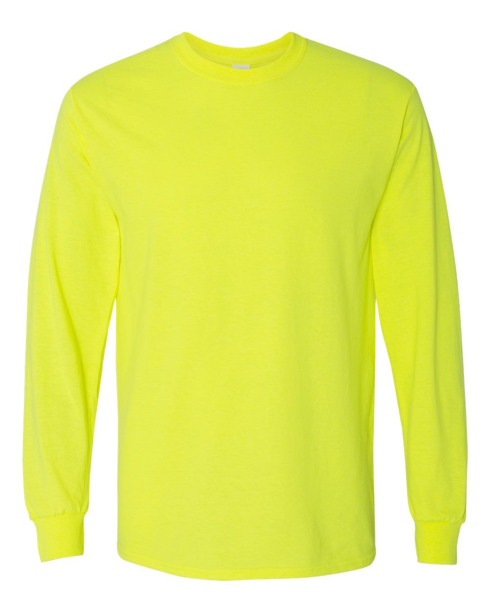 Long Sleeve Custom Printed LOGO/TEXT Shirt Safety Orange – Safety Green